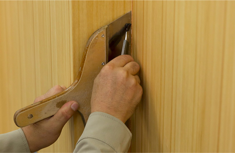 入隅への貼り付けのイメージ写真